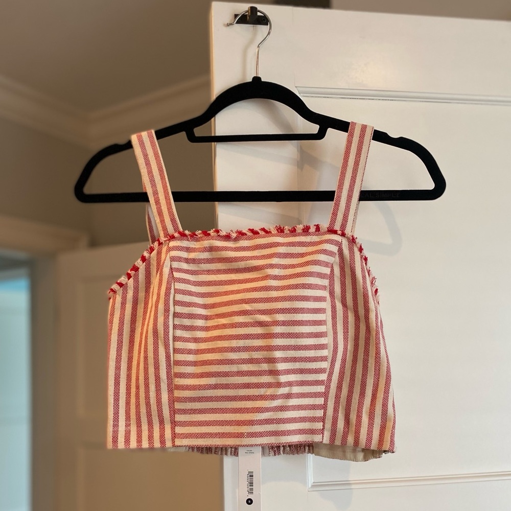 NWT Aqua White & Red Two Piece Set (Size Small)
